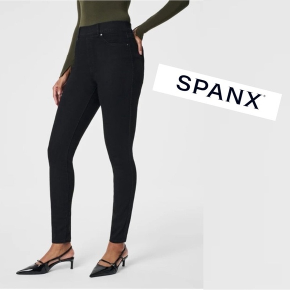 SPANX EveryWear XL Black Ankle Skinny Jeans Spanxshape